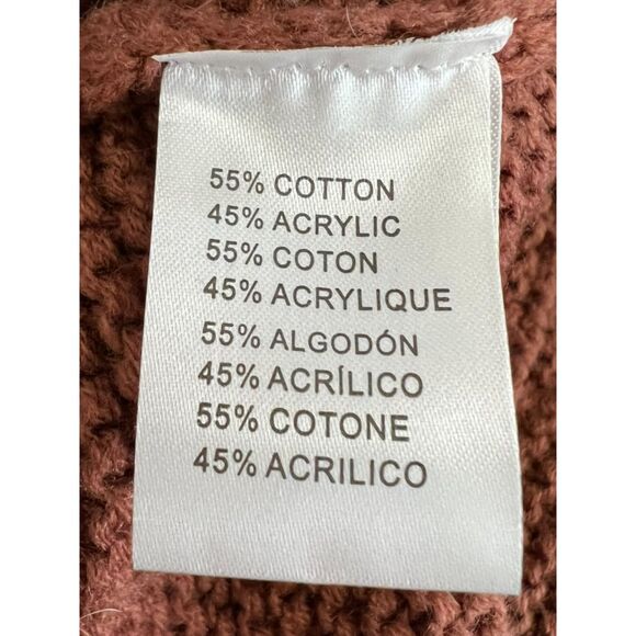 Miracle USA Pumpkin Color Roomy Sweater Cowl Neck Cozy Fall Knit Comfy Classic - Picture 8 of 8